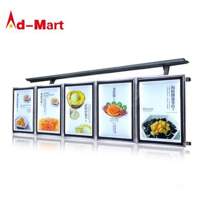 Chungkong slim magnetic panel aluminum frame restaurant menu led advertising display crystal light box