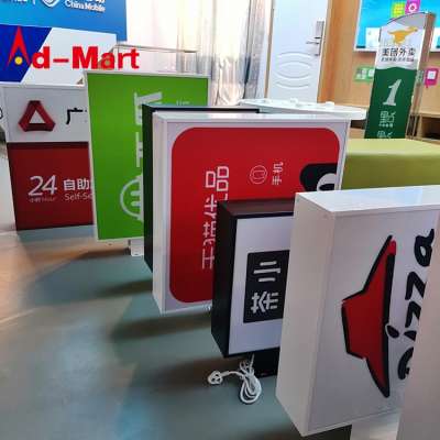 Wholesale Hanging Light Box LED Metal Light Box Advertising  Sign Box with Led Light